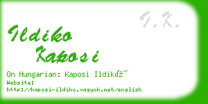 ildiko kaposi business card